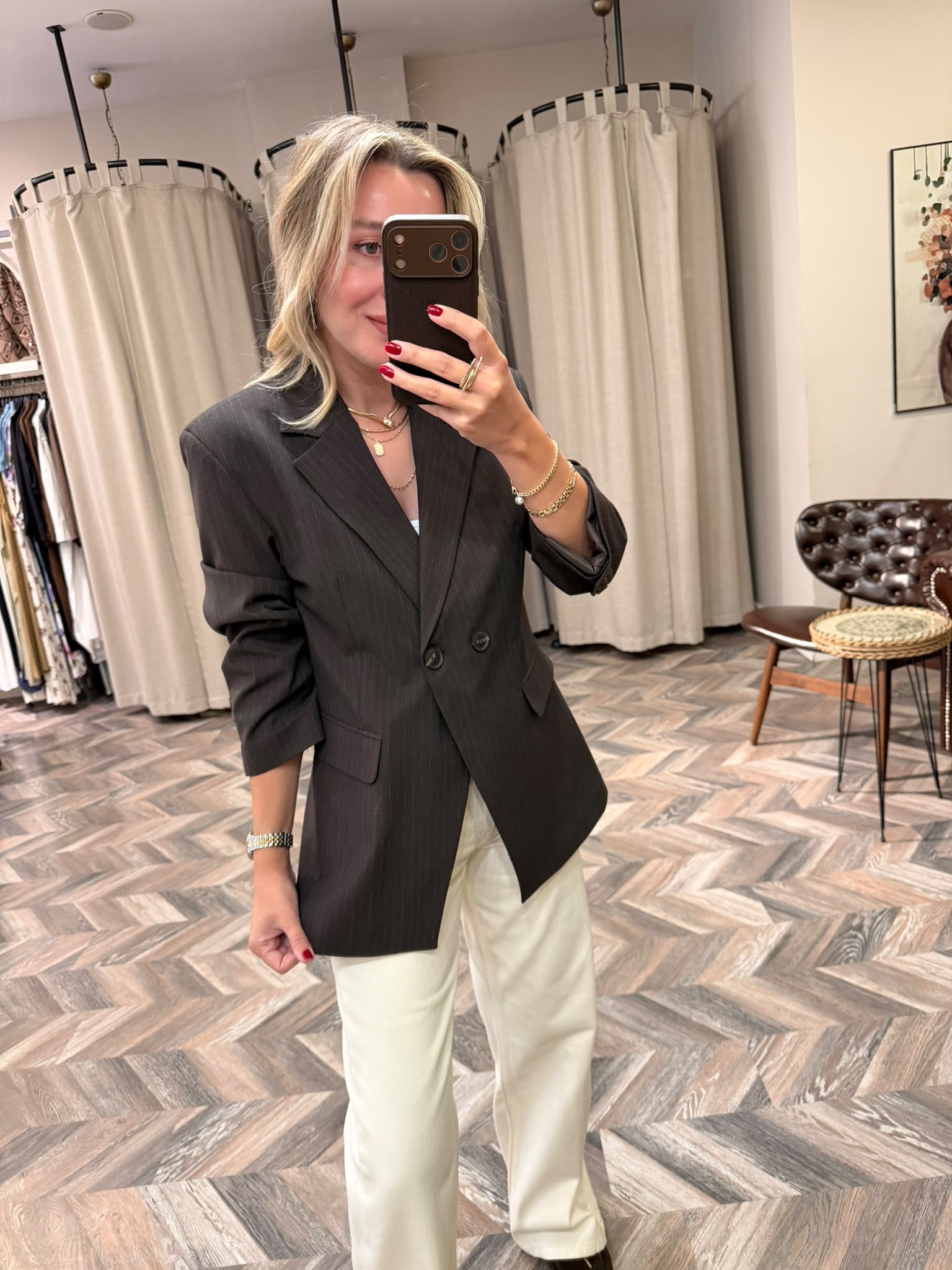 60817-YAN DÜĞMELİ BLAZER