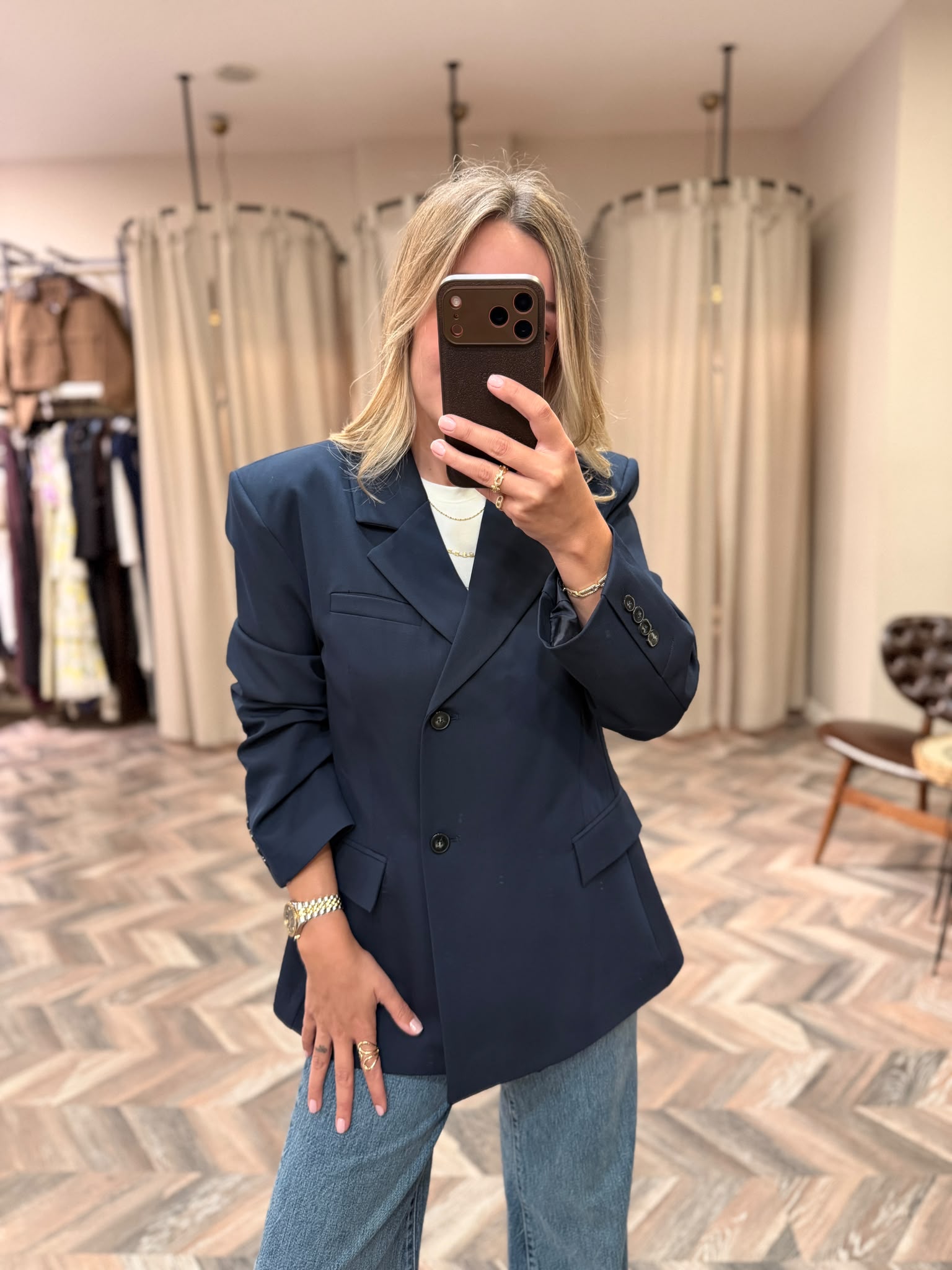6344-ÇİFT DÜĞME BLAZER CEKET