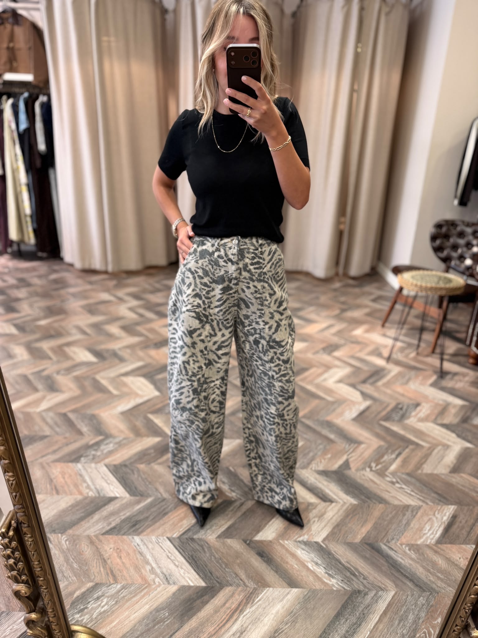 9201- LEOPAR DESEN PANTOLON
