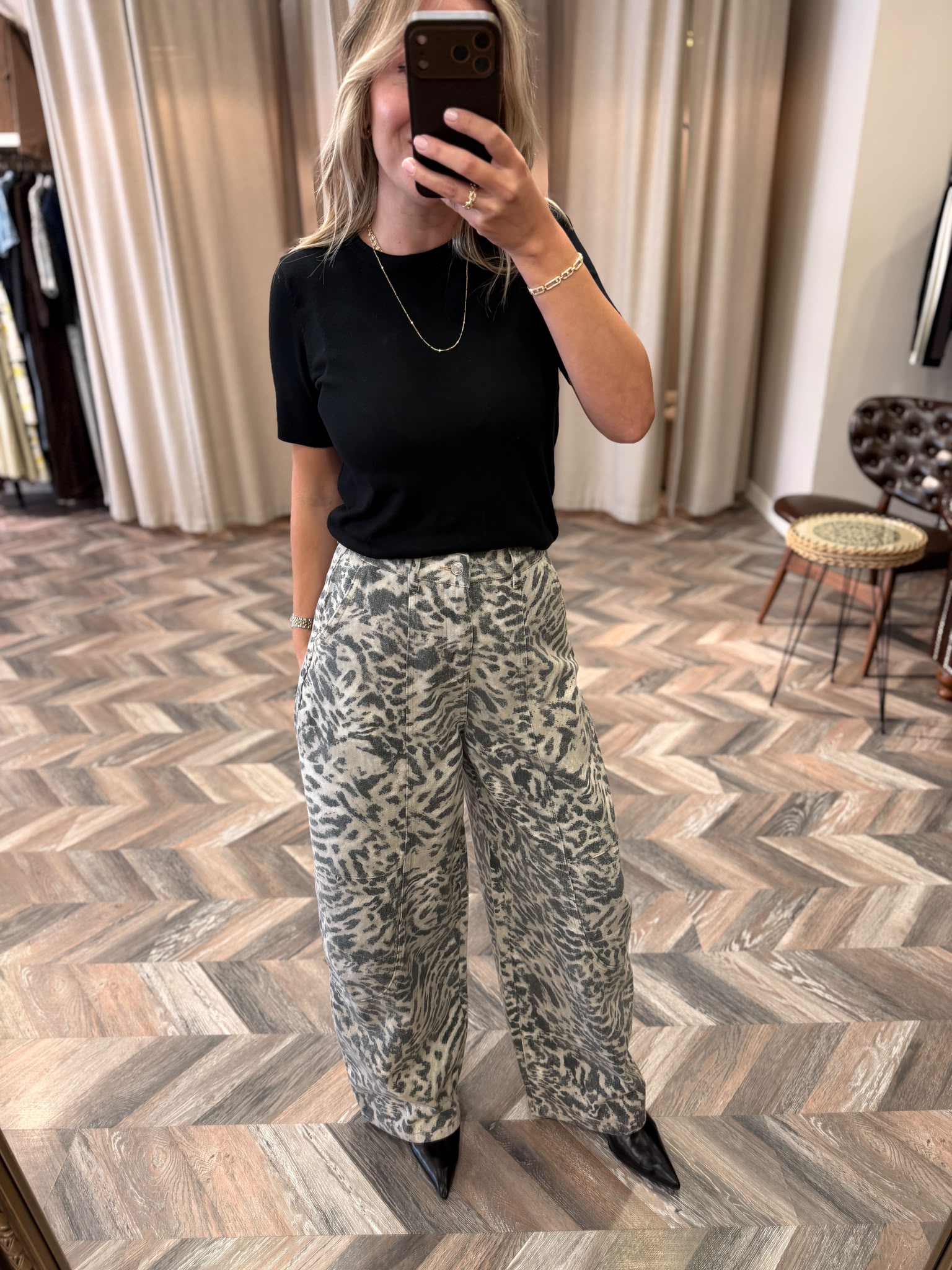 9201- LEOPAR DESEN PANTOLON